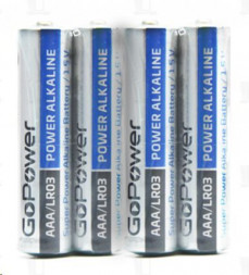 Элементы питания GOPOWER (00-00017749) LR03 AAA BOX20 SHRINK 4 ALKALINE 1.5V