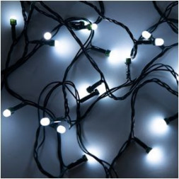 LED гирлянда FUNRAY &quot;Минишарики&quot;, SE-MINI-110W, 10М, 100LED, хол.белый,темно-зел.шн 0,7м, контр,