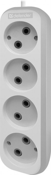 Удлинитель DEFENDER (99282) B240 - 4 роз х 7 м, белый