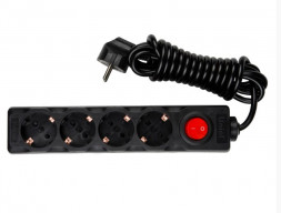 Удлинители серии Standard с заземлением и выключателем UNIEL (UL-00003610) S-GCD4-3B BLACK