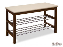 Банкетка SHEFFILTON SR-0628 темный орех/бежевый (194990)