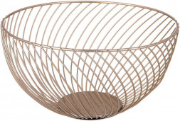 Корзина AGNESS КОРЗИНА ДЛЯ ФРУКТОВ ЗОЛОТАЯ 25.5*25.5*13 СМ (КОР=6ШТ) 917-136