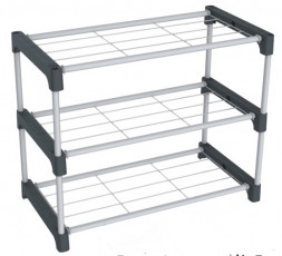 Полка для обуви SHEFFILTON SHT-SR8-P пластик/металл серый/темно-серый (915720)