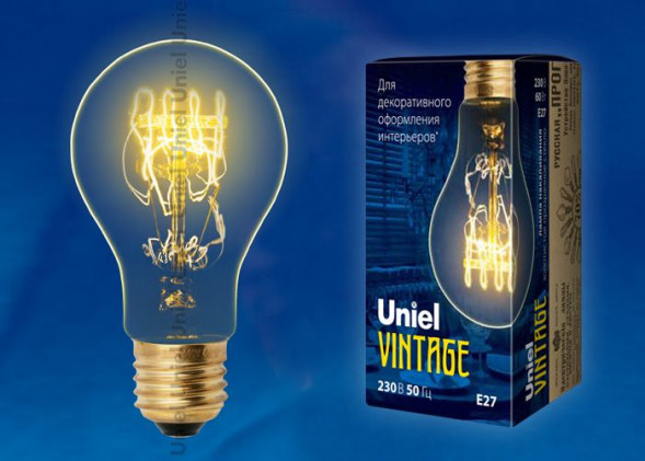 ЭЛЕКТРИКА UNIEL (UL-00000476) IL-V-A60-60/GOLDEN/E27 SW01