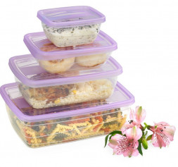 Набор контейнеров VIOLET Набор контейнеров FRESCO 4 шт. 1750 мл (Лаванда) 470175136