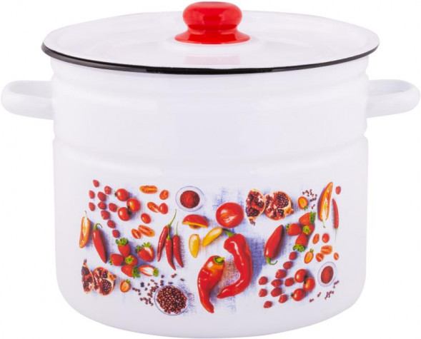 Кастрюля APPETITE 1с200с Паприка эмал цил 9,0л
