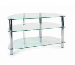 Стойка для TV MD 402 slim/серебр/прозр