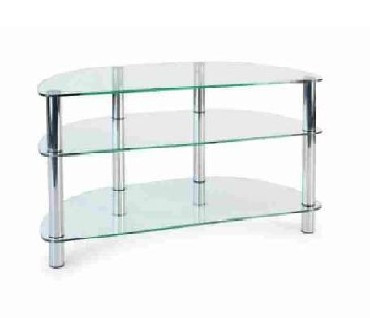 Стойка для TV MD 402 slim/серебр/прозр