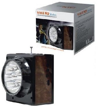 Радиоприемник VIKEND FISHER FM 88-108МГц, бат. 4*АА, 220V, акб 1000mA/h, USB/SD/AUX, светод. фон.