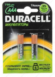 Аккумулятор DURACELL HR03-2BL 750MAH (2)