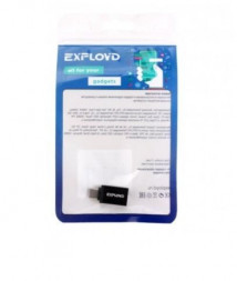 Переходник EXPLOYD EX-AD-297 type-C - USB3.0 OTG алюминий черный Переходник