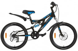 Велосипед NOVATRACK 20SS6D.SHARK.BK20 20" SHARK чёрный 140670