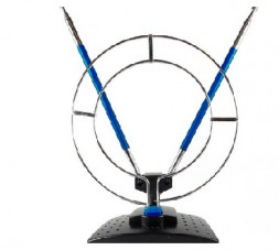 Антенна комнатная ЭФИР SE-910 DVB-T2/ДМВ+МВ, пассивная с кольцом (синие усы)
