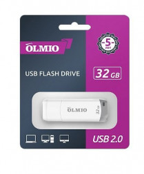 Карта памяти OLMIO U-181 USB-Flash 32GB, USB2.0 белый (42091)