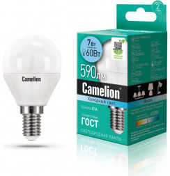 Лампа CAMELION (15062) LEDRB/7-G45/840/E14