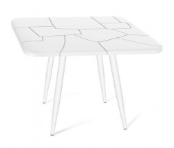 Стол SHEFFILTON SHT-TU14/TT30 83/83 белый муар/белый металл/пластик 201426