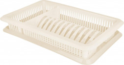 Сушилка для посуды PLAST TEAM PT156312048 с поддоном молочный туман