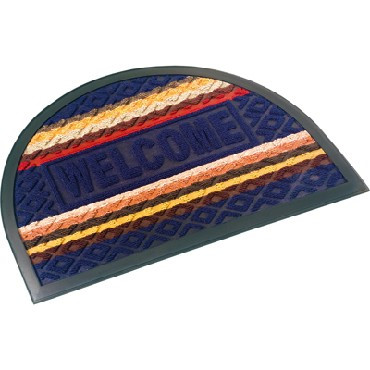 Коврик VORTEX 22385 Коврик придверный COMFORT 40*60см WELCOMЕ полукруг синий
