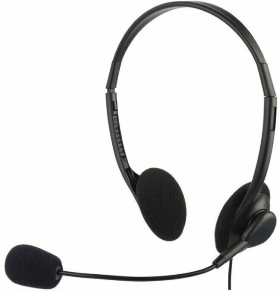 OKLICK Наушники с микрофоном Оклик HS-M143VB черный 1.8м накладные оголовье (614036)