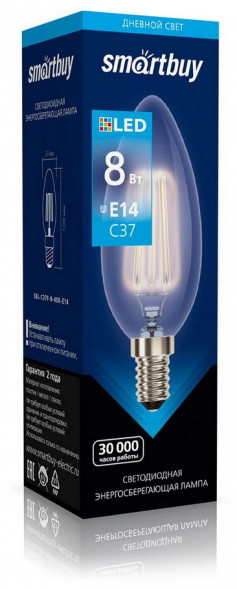 Лампа SMARTBUY (SBL-C37F-8-40K-E14) 8W/4000/E14