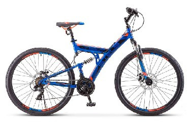 Велосипед STELS Focus MD 27.5&quot; 21-SP V010*LU089832*LU083834 *19&quot; Синий/неоновый_красный