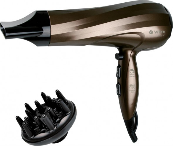 VITEK Фен VT-2298 BN, 2400Вт, коричневый и черный