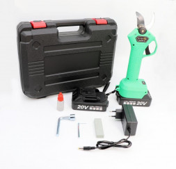 Секатор аккумуляторный ZITREK GreenNer 20 (20В, 1,5Ач Li-ion аккум. 2шт., зу, кейс) 082-1855