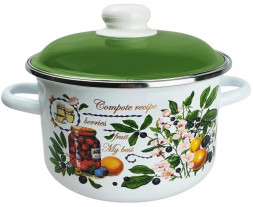Кастрюля ЭМАЛЬ 6RD161M Вкусный компот цил 2,0л