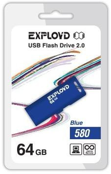 USB флэш-накопитель EXPLOYD 64GB-580-синий