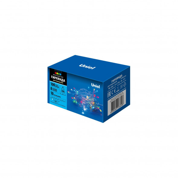 Бахрома светодиодная UNIEL (UL-00008405) ULD-S1000-100/DGA MULTI IP20 10м. 100 светодиодов. Разноцветный свет.