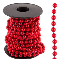 Новогодние Украшения ВОЛШЕБНАЯ СТРАНА Бусы &quot;Клубок&quot; красный 104054