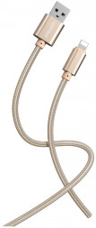 Кабель SMARTBUY (iK-512-S02g) S02 Lightning золотистый, 3 А, 1 м,