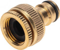 Шланг ЧЕТЫРЕ СЕЗОНА (62-0273) Адаптер латунный, 1/2 -3/4 , внутренняя резьба, с переходником