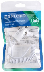 Автомобильное ЗУ EXPLOYD EX-Z-315 Автомобильное ЗУ 8 Pin 1M 1А белый