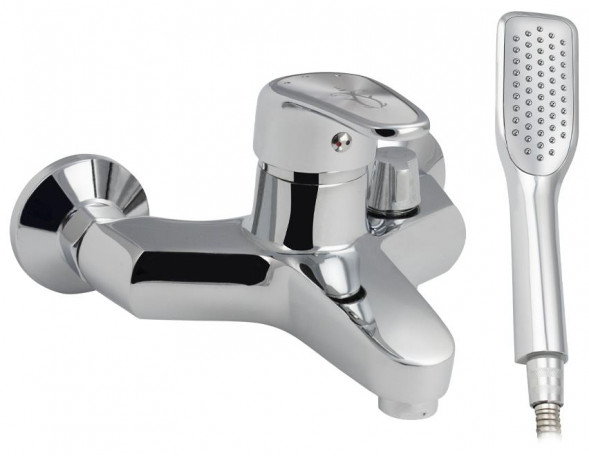 Смеситель для ванны RUSSIA-MOSCOW 2010 Смеситель в ванную шаровый короткий нос с сатеновой ручкой