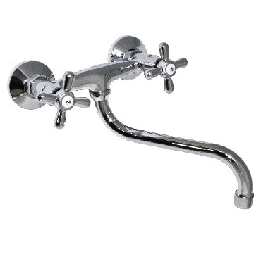 Смеситель для кухни TORNADO 4145 Смеситель кухонный от стены металлокерамика (2 шт. в коробке)