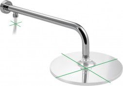 Кронштейн для тропического душа GFMARK 3336 Кронштейн для тропического душа с внешней подводкой, длина 400 мм, из нержавеющей стали, цвет ХРОМ