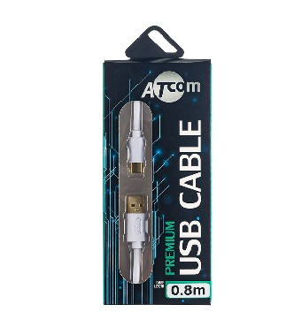кабель ATCOM (АТ2774) Кабель Type-C  USB 0.8 m, блистер