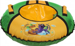 Тюбинг NIKA Игрушка. Тюбинг с рисунком (ТБ1КР-70/С2 зеленый/желтый (рис. &quot;Сокровища NIKA-KIDS&quot;))