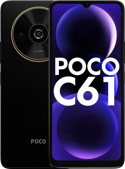 Смартфон XIAOMI Смартфон Poco C61 4/128Gb, черный