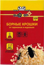 Борные крошки от тараканов и муравьев NADZOR Борные крошки от тараканов и муравьев, 100 гр. BOR123