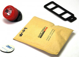 Аксессуары для велосипедов GACIRON Фонарь задний GACIRON W05 5lm,1диод,2 батареи CR2032,угол 220 град.черный,22гр H000015917