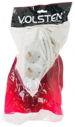 Электро удлинитель VOLSTEN (9308) S 2x1,5-Z (2 гн. 1,5 м., 10А, 2200 Вт.)