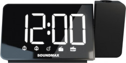 Радиочасы SOUNDMAX SM-1539(чёрный с белым)