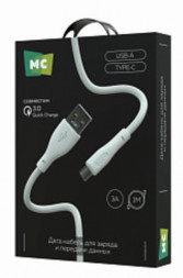 Кабель MORE CHOICE (4620202553003) K60a USB 3.0A для Type-C - 1 м , белый