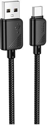 Кабель HOCO (6942007646178) X113a USB 3.0A для Type-C , черный