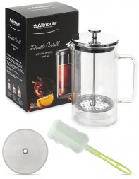 Френч-пресс ATTRIBUTE ATF300 Френч-пресс DOUBLE WALL 1000мл+аксессуары