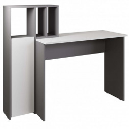 Модульная мебель МЕБЕЛЬ-КОМПЛЕКС ЛАЙТ Стол рабочий комбинированный Серый шифер/Белый
