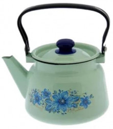 Чайник СИБИРСКИЕ ТОВАРЫ эмал 2,3л с рис С2714.3С салатовый