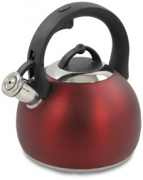 чайник со свистком MARTA MT-3091 красный матовый (38608)